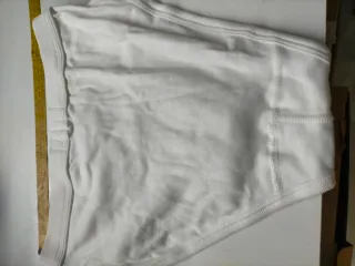 4 Slips Punto Blanco Algodón Blanco Talla S