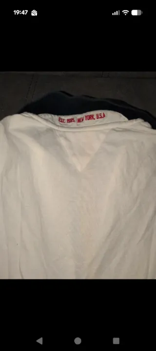 Polo Tommy Hilfiger Mujer Blanco y Azul