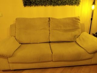 Sofá 3 plazas tela beige