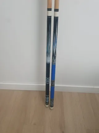 2 Tacos de Billar SAMURAI BLACK Y SAMURAI BLUE.