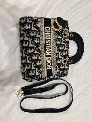 Bolso Dior Lady Dior Beige y Negro