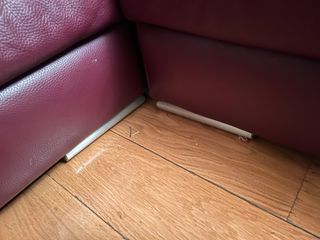 Sofá modular multiposición piel granate