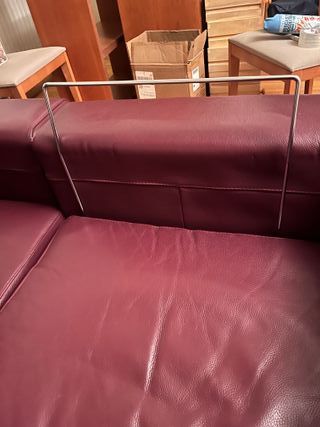 Sofá modular multiposición piel granate