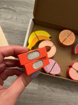 Juego de cortar frutas de madera Montessori