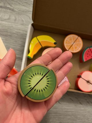 Juego de cortar frutas de madera Montessori