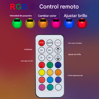Lámpara de pared LED RGB recargable