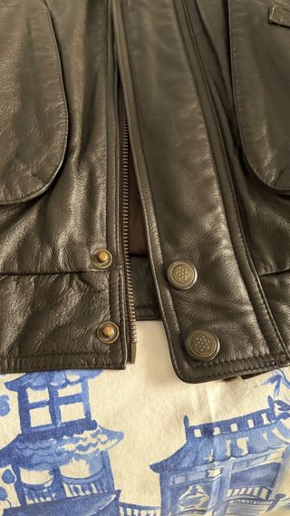 Chaleco de Piel Vintage marron