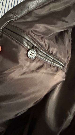 Chaleco de Piel Vintage marron