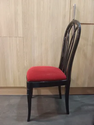 Pack 6 Sillas Comedor Tapizadas Rojas