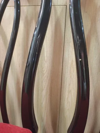 Pack 6 Sillas Comedor Tapizadas Rojas