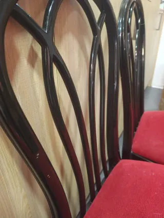 Pack 6 Sillas Comedor Tapizadas Rojas