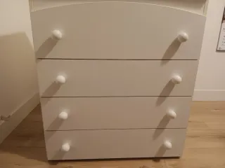 Cómoda cambiador bebé blanca