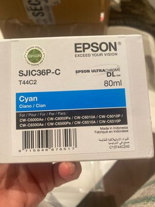 Tinta Epson SJIC36-C T44C2 Cian 80ml