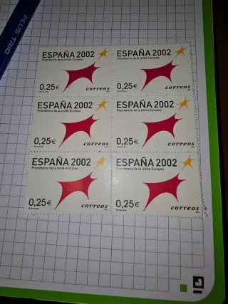 Lote 8 Sellos España 2002 Presidencia UE