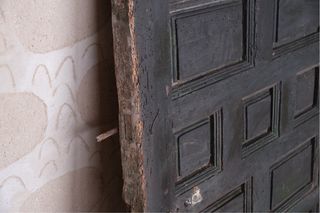 Puerta madera maciza antigua S.XIX