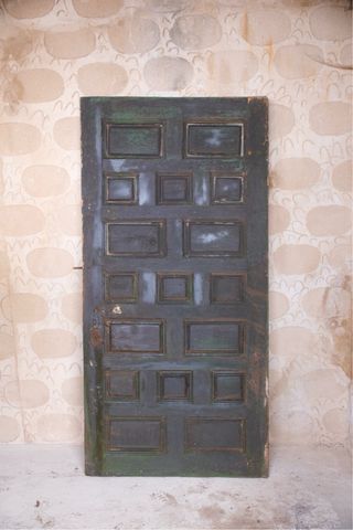 Puerta madera maciza antigua S.XIX