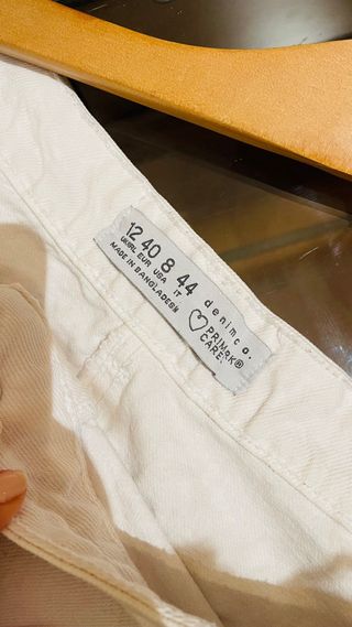 Falda vaquera blanca Primark | Mini recta | Básica