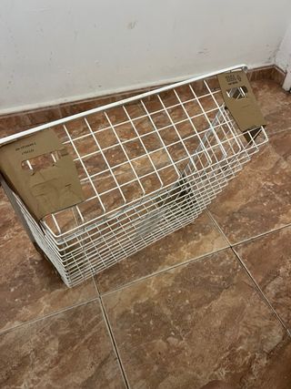 Cesta Rejilla Metálica Ikea Blanca