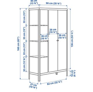Armario Metálico Exterior IKEA KOLBJÖRN Blanco