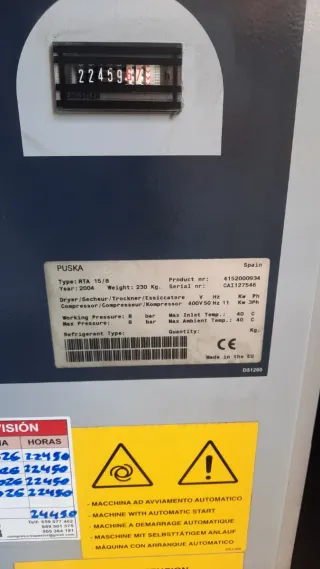 Compresor de tornillo Puska  15 CV