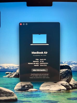 MacBook Air M4 13 pulgadas 16GB RAM – Impecable