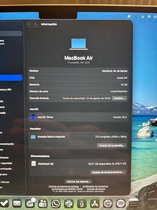 MacBook Air M4 13 pulgadas 16GB RAM – Impecable