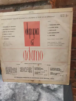 Vinilo Adamo Olympia 67