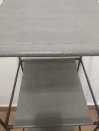 Estantería Metálica y Tela Negra/Gris