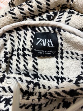 Sudadera Zara Bouclé Cuadros Talla S-M