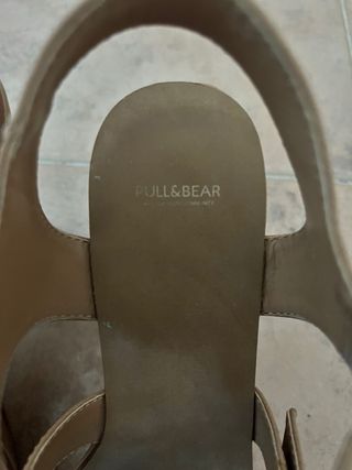 Sandalias tacón tiras marrón