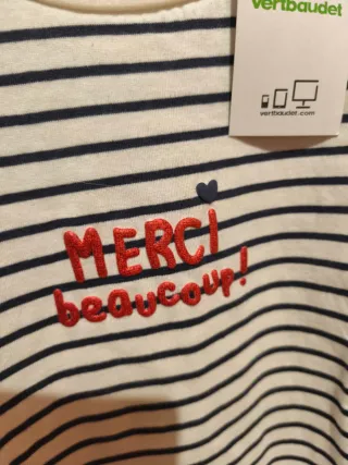 Camiseta niña rayas Vertbaudet talla 10 140cm