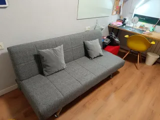 Sofá cama gris 100x175 cm