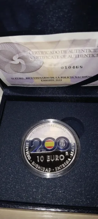 Moneda 10 euros Plata Policía Nacional 2024