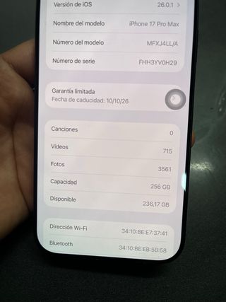 iPhone 17 Pro Max 256GB blue