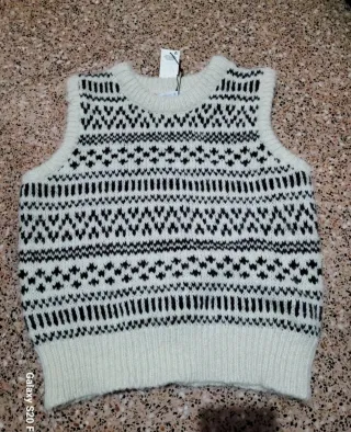 Chaleco de punto estampado