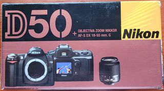 Caja Nikon D50 + Objetivo AF-S DX 18-55mm