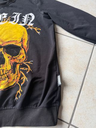 Felpa Philipp Plein Teschio Multicolore Nera