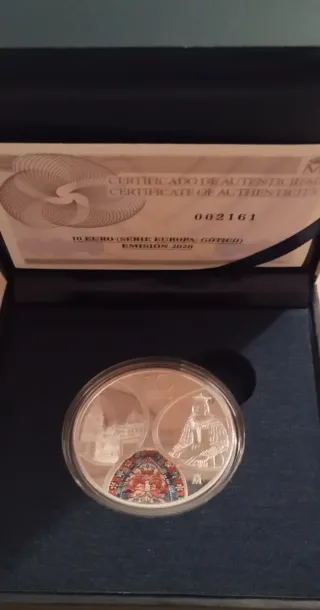 Moneda 10€ Plata España 2020 Gótico Serie Europa
