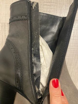 Botines piel y ante tricolor