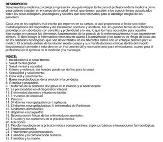 Salud mental y medicina psicológica