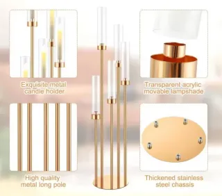 Candelabro de pie dorado XL (más de 1 m) · Premium