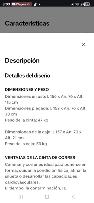 Cinta de Correr Plegable