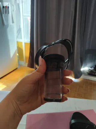 Sandalias negras tacón transparente