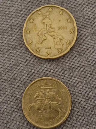 Monedas 10 y 20 céntimos: 2002 y 2015