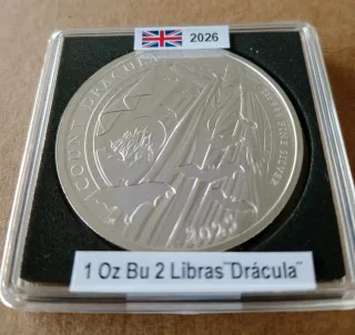 🇬🇧 Moneda 1 onza Plata Drácula Gothic Horror 202