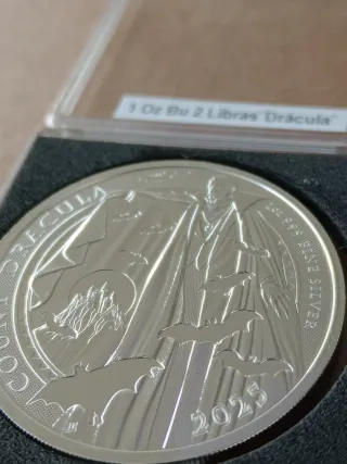 🇬🇧 Moneda 1 onza Plata Drácula Gothic Horror 202