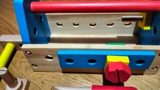 Caja herramientas madera niños