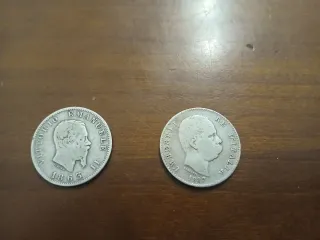 Lote 2 Liras Plata Italia