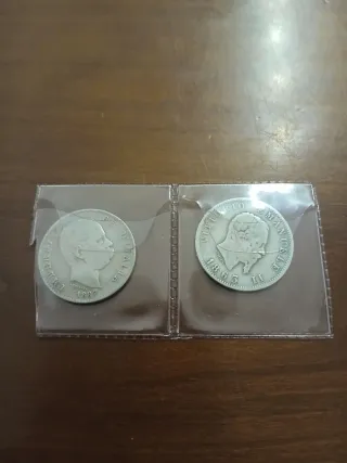 Lote 2 Liras Plata Italia