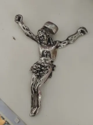 Colgante Crucifijo Plata Antigua